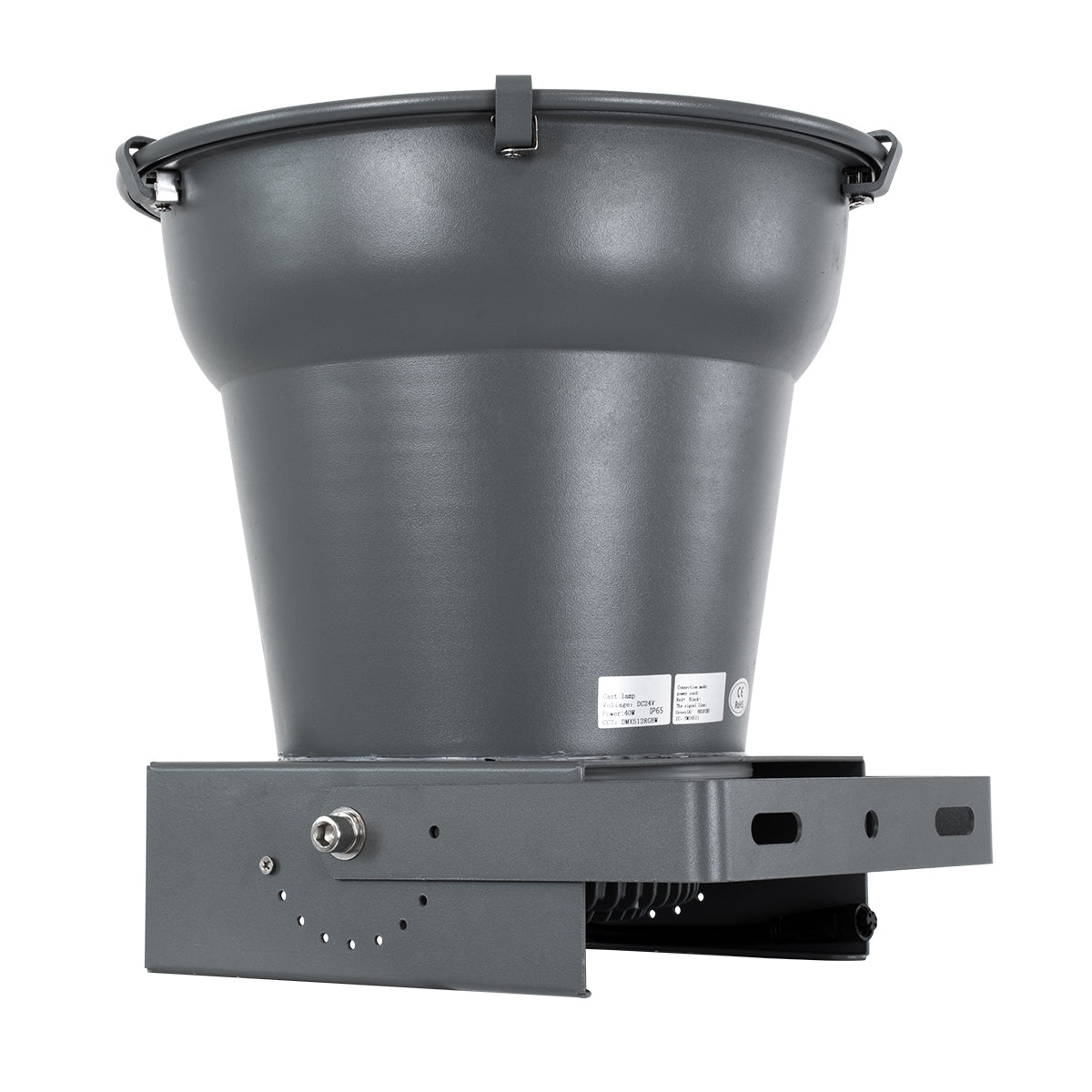 GloboStar® FLOOD-AION 90227 Προβολέας Wall Washer Special Water Effect - Ειδικού Εφέ Νερού LED 40W 2400lm 15° DC 24V Αδιάβροχο IP65 L35.5 x W31.5 x H16.5cm RGBW DMX512 - Γκρι Ανθρακί - ledmania.gr