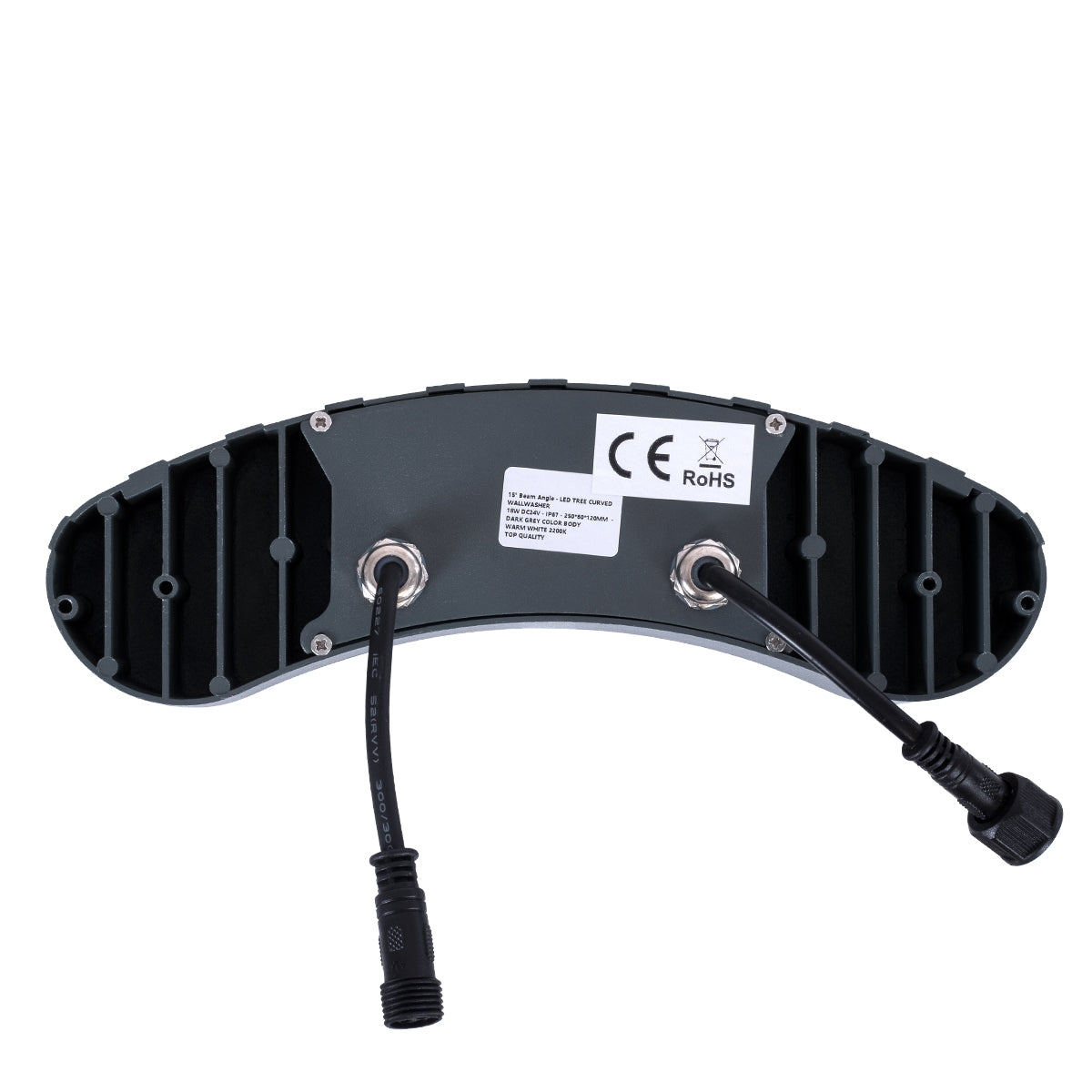 GloboStar® TREELIGHT-KINA 90231 Κυρτή Μπάρα Φωτισμού Wall Washer με Αντιθαμβωτική Γρίλια Ειδική για Φυτά - Δέντρα LED 18W 1530lm 15° DC 24V Αδιάβροχο IP65 L24.5 x W7 x H8cm Αρχιτεκτονικό Πορτοκαλί 2200K - Γκρι Ανθρακί - ledmania.gr
