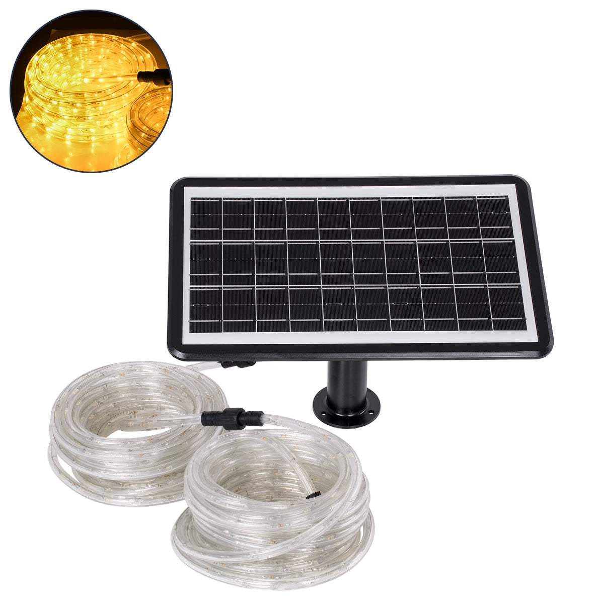 GloboStar® 90257 Αυτόνομο Ηλιακό Σετ Φωτοσωλήνα 20m LED 11W 1540lm με Ενσωματωμένη Μπαταρία 10000mAh - Φωτοβολταϊκό Πάνελ & Αισθητήρα Ημέρας-Νύχτας Αδιάβροχο IP65 - Θερμό Λευκό 3000K - ledmania.gr
