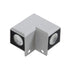 GloboStar® WALLLIGHT-DONA 90258 Φωτιστικό Γωνίας Τοίχου - Απλίκα LED 10W 850lm 10° AC 220-240V Αδιάβροχο IP66 Μ8.2 x Π8.2 x Υ6cm Αρχιτεκτονικό Πορτοκαλί 2200K - Γκρι - 3 Years Warranty - ledmania.gr
