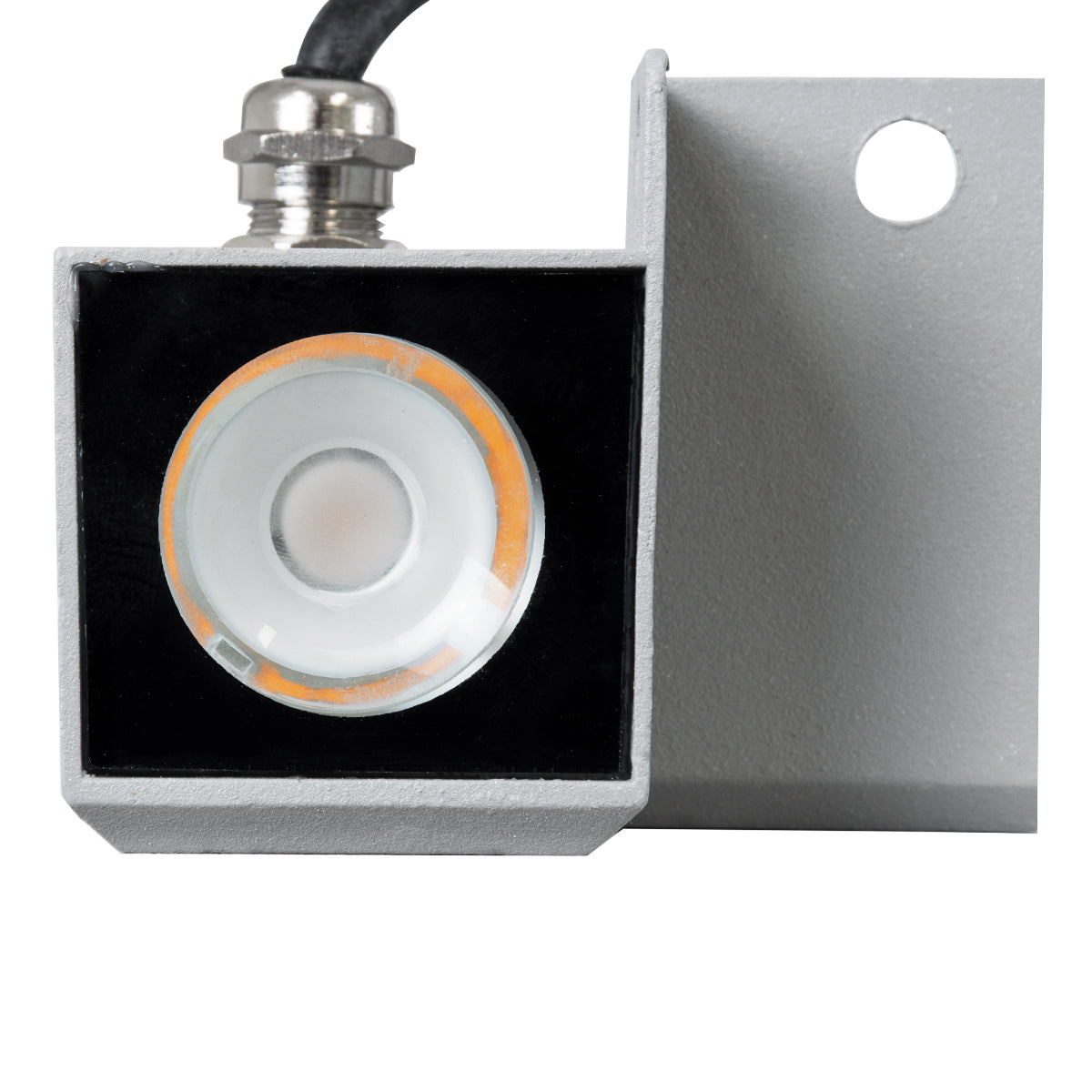 GloboStar® WALLLIGHT-DONA 90258 Φωτιστικό Γωνίας Τοίχου - Απλίκα LED 10W 850lm 10° AC 220-240V Αδιάβροχο IP66 Μ8.2 x Π8.2 x Υ6cm Αρχιτεκτονικό Πορτοκαλί 2200K - Γκρι - 3 Years Warranty - ledmania.gr