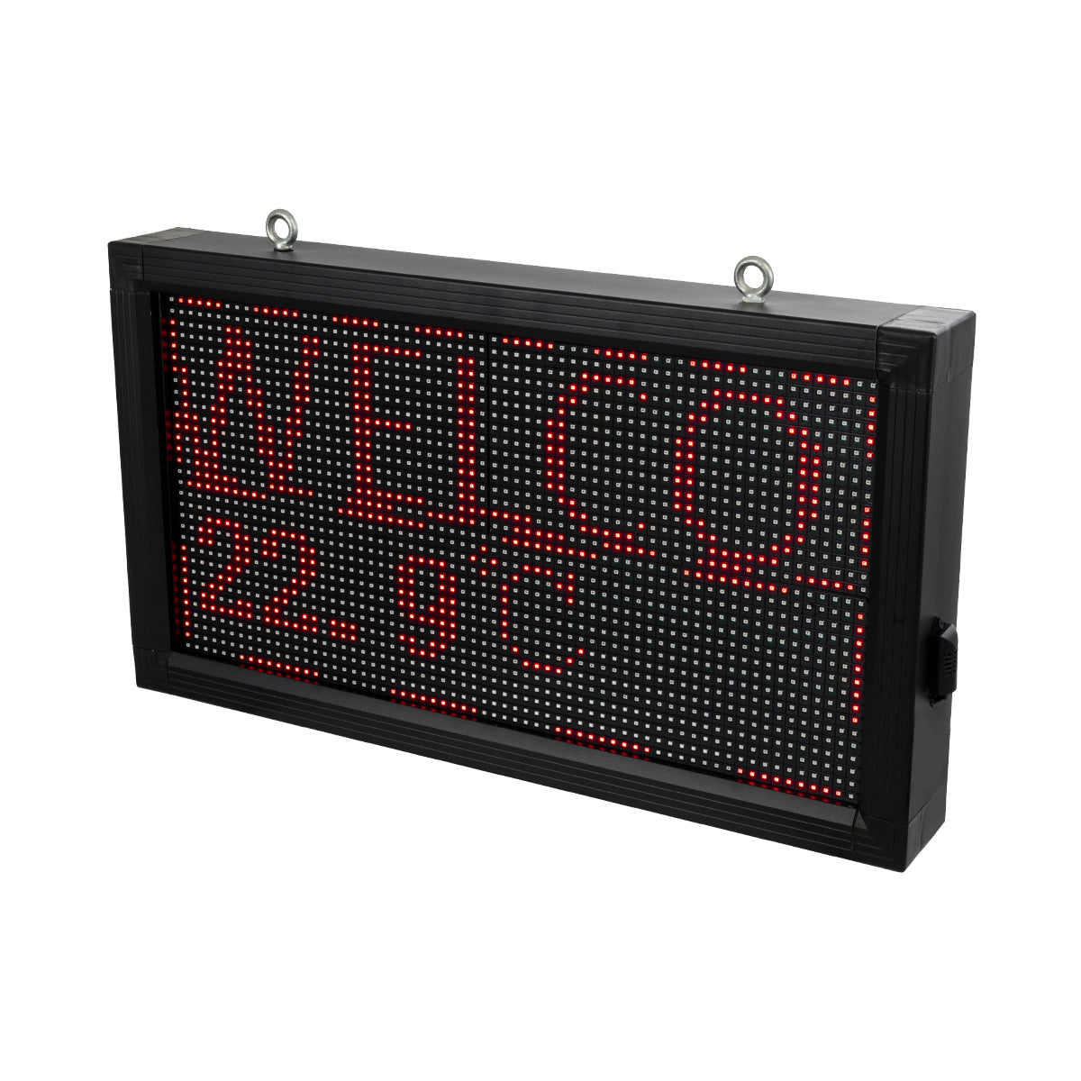 GloboStar® DISPLAY 90276 LED Scrolling Display 64x32cm - Κυλιόμενη Ψηφιακή Πινακίδα / Επιγραφή Μονής Όψης P10 LED SMD AC 220-240V - Λειτουργία μέσω Wi-Fi με Εφαρμογή APP - Αισθήτηρας Θερμοκρασίας και Υγρασίας - Αδιάβροχο IP65 - Μ72 x Π9 x Υ42.5cm - Κόκ... - ledmania.gr