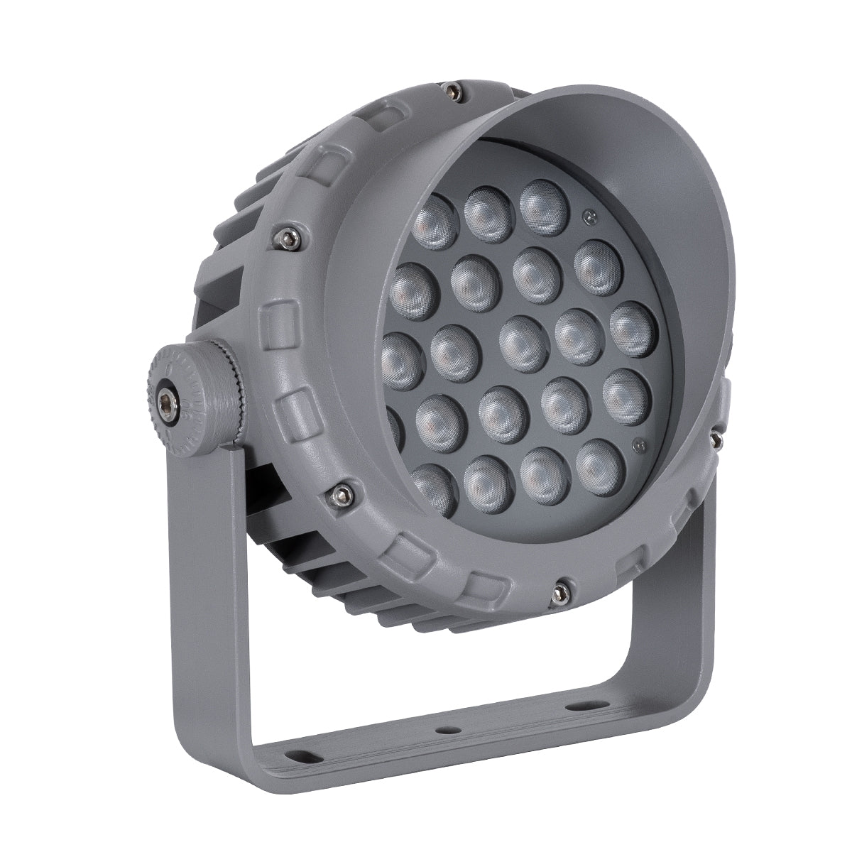 GloboStar® FLOOD-MENA 90336 Προβολέας Wall Washer με Αντιθαμβωτική Γρίλια για Φωτισμό Κτιρίων LED 24W 2040lm 30° AC 220-240V Αδιάβροχο IP67 L19.5 x W16 x H21cm Αρχιτεκτονικό Πορτοκαλί 2200K - Γκρι Ανθρακί - ledmania.gr
