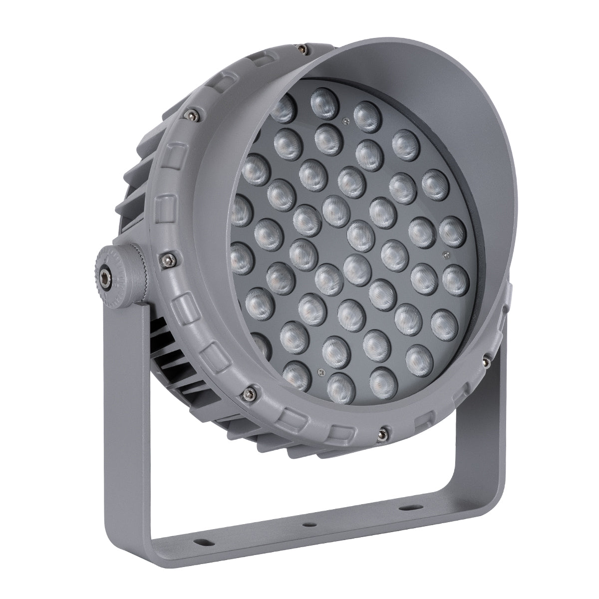 GloboStar® FLOOD-MENA 90338 Προβολέας Wall Washer με Αντιθαμβωτική Γρίλια για Φωτισμό Κτιρίων LED 48W 4080lm 30° AC 220-240V Αδιάβροχο IP67 L26 x W20 x H28.5cm Αρχιτεκτονικό Πορτοκαλί 2200K - Γκρι Ανθρακί - ledmania.gr