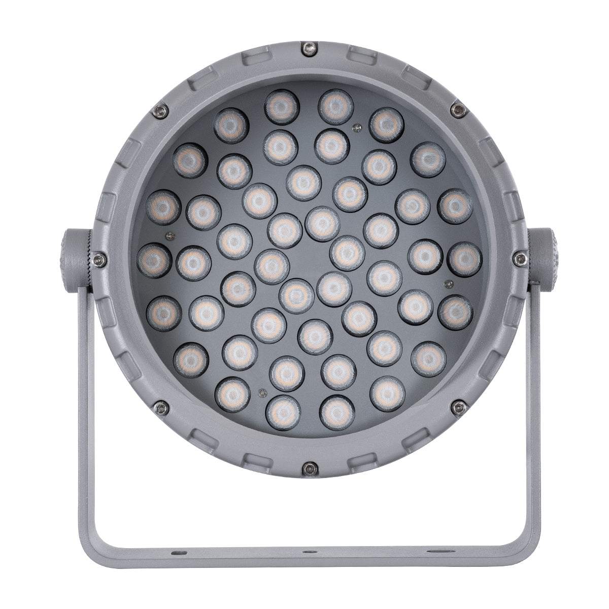 GloboStar® FLOOD-MENA 90338 Προβολέας Wall Washer με Αντιθαμβωτική Γρίλια για Φωτισμό Κτιρίων LED 48W 4080lm 30° AC 220-240V Αδιάβροχο IP67 L26 x W20 x H28.5cm Αρχιτεκτονικό Πορτοκαλί 2200K - Γκρι Ανθρακί - ledmania.gr