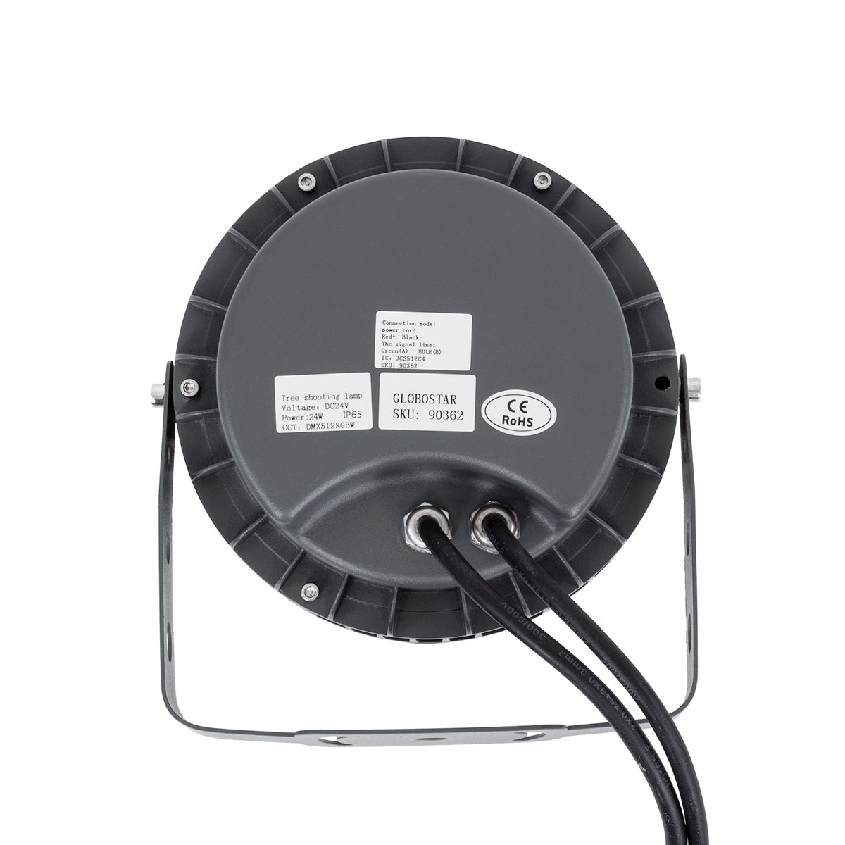 GloboStar® TREELIGHT-VINA 90362 Σποτ Φωτισμού Wall Washer με Αντιθαμβωτική Γρίλια Ειδικό για Φυτά - Δέντρα με Βάση Κήπου / Καρφωτό LED 24W 2040lm 10° DC 24V Αδιάβροχο IP65 L21.5 x W18.3 x H14cm RGBW DMX512 - Γκρι Ανθρακί - ledmania.gr