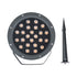 GloboStar® TREELIGHT-RIVA 90363 Σποτ Φωτισμού Ειδικό για Φυτά - Δέντρα με Βάση Κήπου / Καρφωτό LED 24W 2040lm 10° DC 24V Αδιάβροχο IP67 Φ20.5 x Υ6.5cm Αρχιτεκτονικό Πορτοκαλί 2200K - Γκρι Ανθρακί - 3 Years Warranty - ledmania.gr