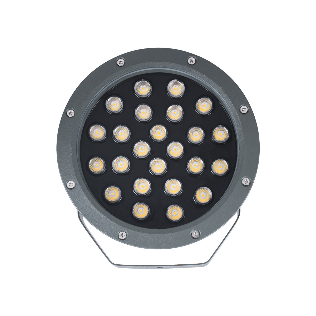 GloboStar® TREELIGHT-RIVA 90365 Σποτ Φωτισμού Ειδικό για Φυτά - Δέντρα με Βάση Κήπου / Καρφωτό LED 24W 2280lm 10° DC 24V Αδιάβροχο IP67 Φ20.5 x Υ6.5cm Φυσικό Λευκό 4500K - Γκρι Ανθρακί - 3 Years Warranty - ledmania.gr