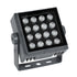 GloboStar® FLOOD-TINY 90370 Προβολέας Wall Washer για Φωτισμό Κτιρίων LED 27W 2295lm 3° DC 24V Αδιάβροχο IP65 L13.8 x W16.4 x H7cm RGBW DMX512 - Γκρι Ανθρακί - 3 Years Warranty - ledmania.gr