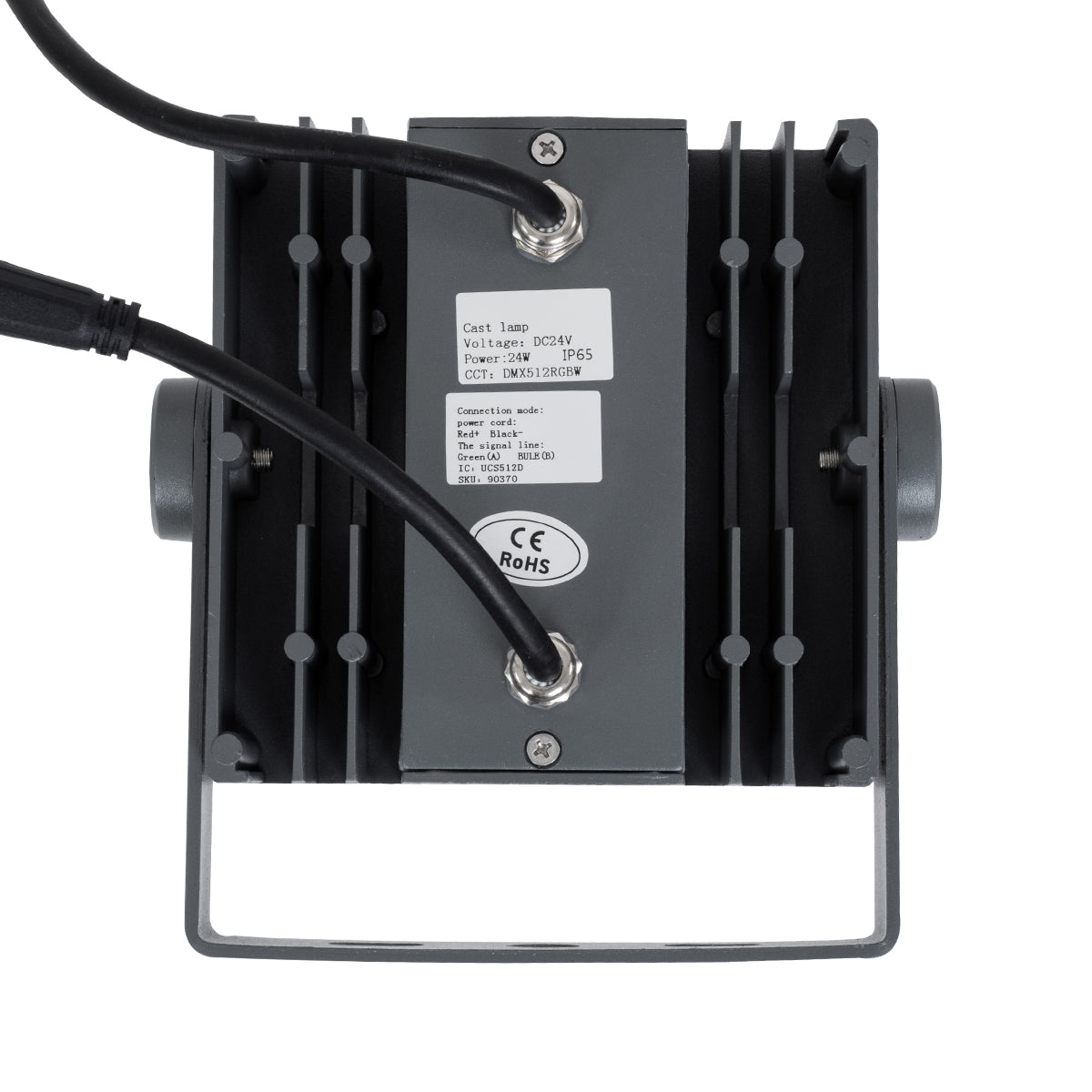 GloboStar® FLOOD-TINY 90370 Προβολέας Wall Washer για Φωτισμό Κτιρίων LED 27W 2295lm 3° DC 24V Αδιάβροχο IP65 L13.8 x W16.4 x H7cm RGBW DMX512 - Γκρι Ανθρακί - 3 Years Warranty - ledmania.gr