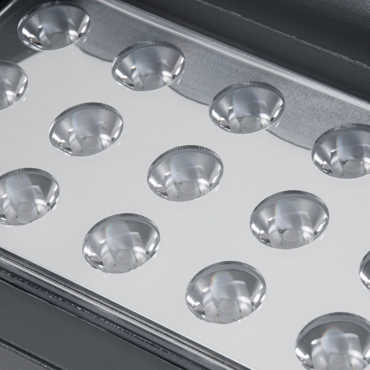 GloboStar® FLOOD-KAMY 90372 Προβολέας Wall Washer με Αντιθαμβωτική Γρίλια για Φωτισμό Κτιρίων LED 30W 2700lm 5° DC 24V Αδιάβροχο IP65 L19.5 x W10.7 x H9.5cm Θερμό Λευκό 3000K - Γκρι Ανθρακί - 3 Years Warranty - ledmania.gr