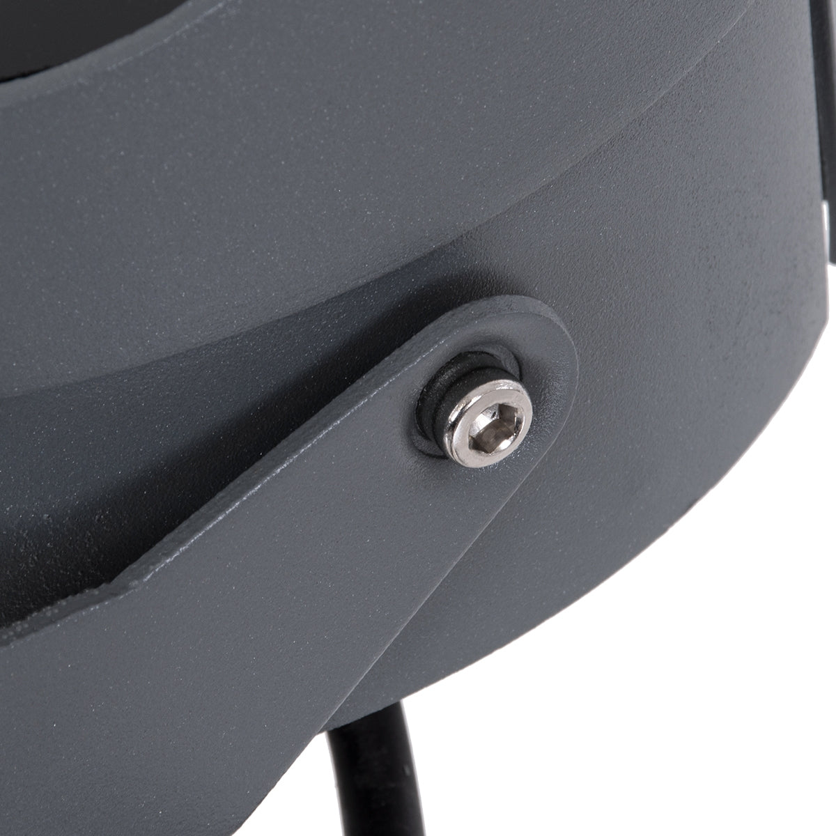 GloboStar® FLOOD-NIGMA 90396 Προβολέας Wall Washer για Φωτισμό Κτιρίων LED 24W 2040lm 30° DC 24V Αδιάβροχο IP65 L15 x W15 x H9.1cm RGBW DMX512 - Γκρι Ανθρακί - ledmania.gr