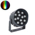 GloboStar® FLOOD-NIGMA 90396 Προβολέας Wall Washer για Φωτισμό Κτιρίων LED 24W 2040lm 30° DC 24V Αδιάβροχο IP65 L15 x W15 x H9.1cm RGBW DMX512 - Γκρι Ανθρακί - ledmania.gr