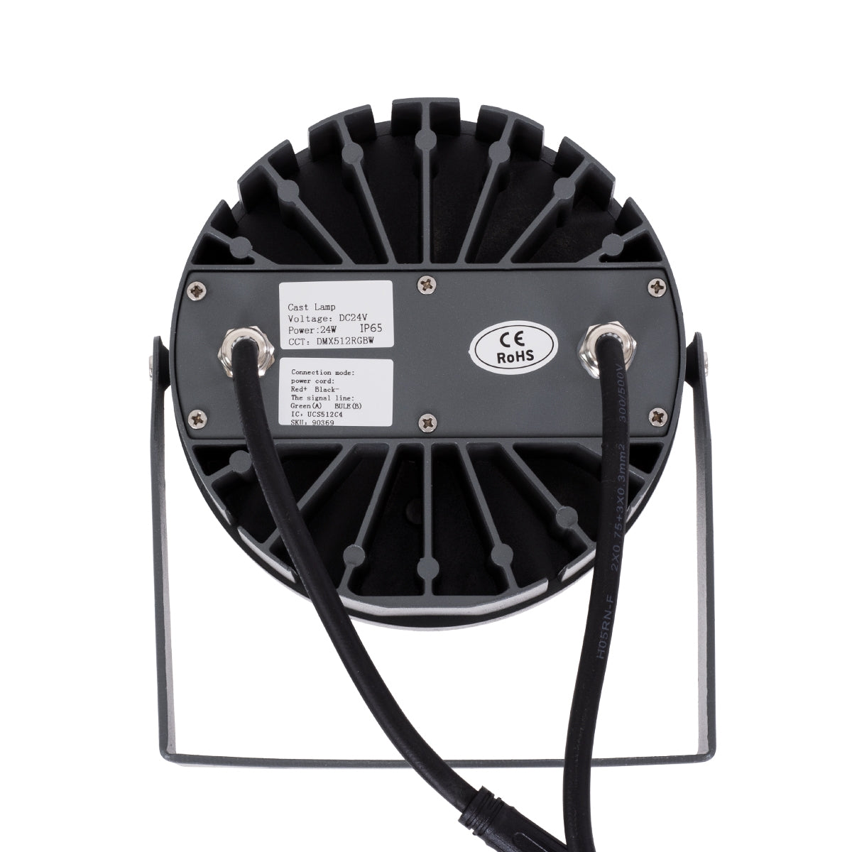 GloboStar® FLOOD-NIGMA 90396 Προβολέας Wall Washer για Φωτισμό Κτιρίων LED 24W 2040lm 30° DC 24V Αδιάβροχο IP65 L15 x W15 x H9.1cm RGBW DMX512 - Γκρι Ανθρακί - ledmania.gr