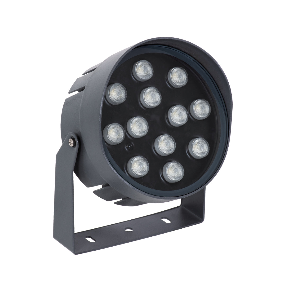 GloboStar® FLOOD-NIGMA 90396 Προβολέας Wall Washer για Φωτισμό Κτιρίων LED 24W 2040lm 30° DC 24V Αδιάβροχο IP65 L15 x W15 x H9.1cm RGBW DMX512 - Γκρι Ανθρακί - ledmania.gr
