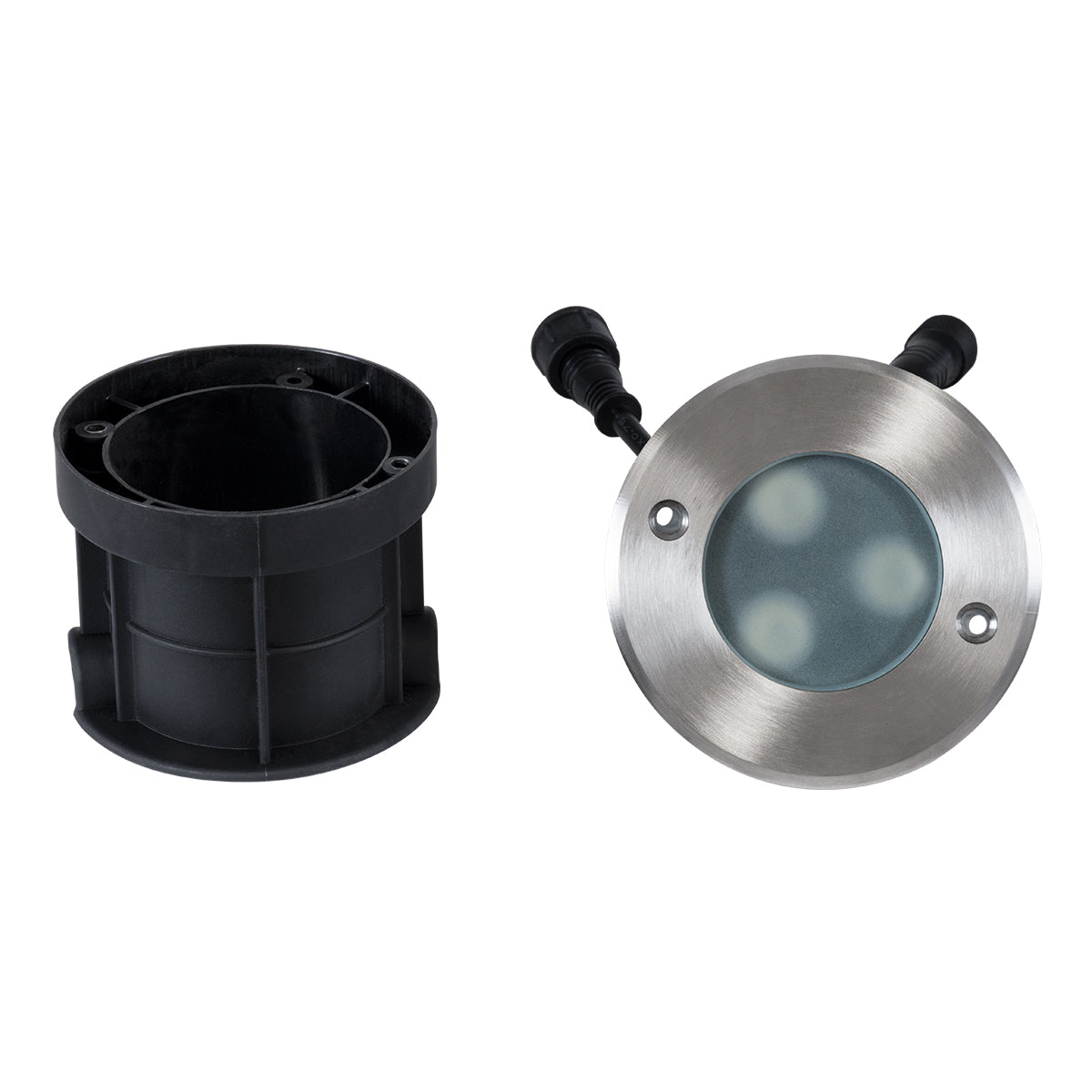 GloboStar® UNDERWATER-GUNE 90406 Υποβρύχιο Χωνευτό Φωτιστικό Σποτ Ειδικό για Σιντριβάνια LED 12W 1020lm 60° DC 24V Αδιάβροχο IP68 Φ10 x Υ7.5cm RGBW DMX512 - Ανοξείδωτο Ατσάλι - 3 Years Warranty - ledmania.gr