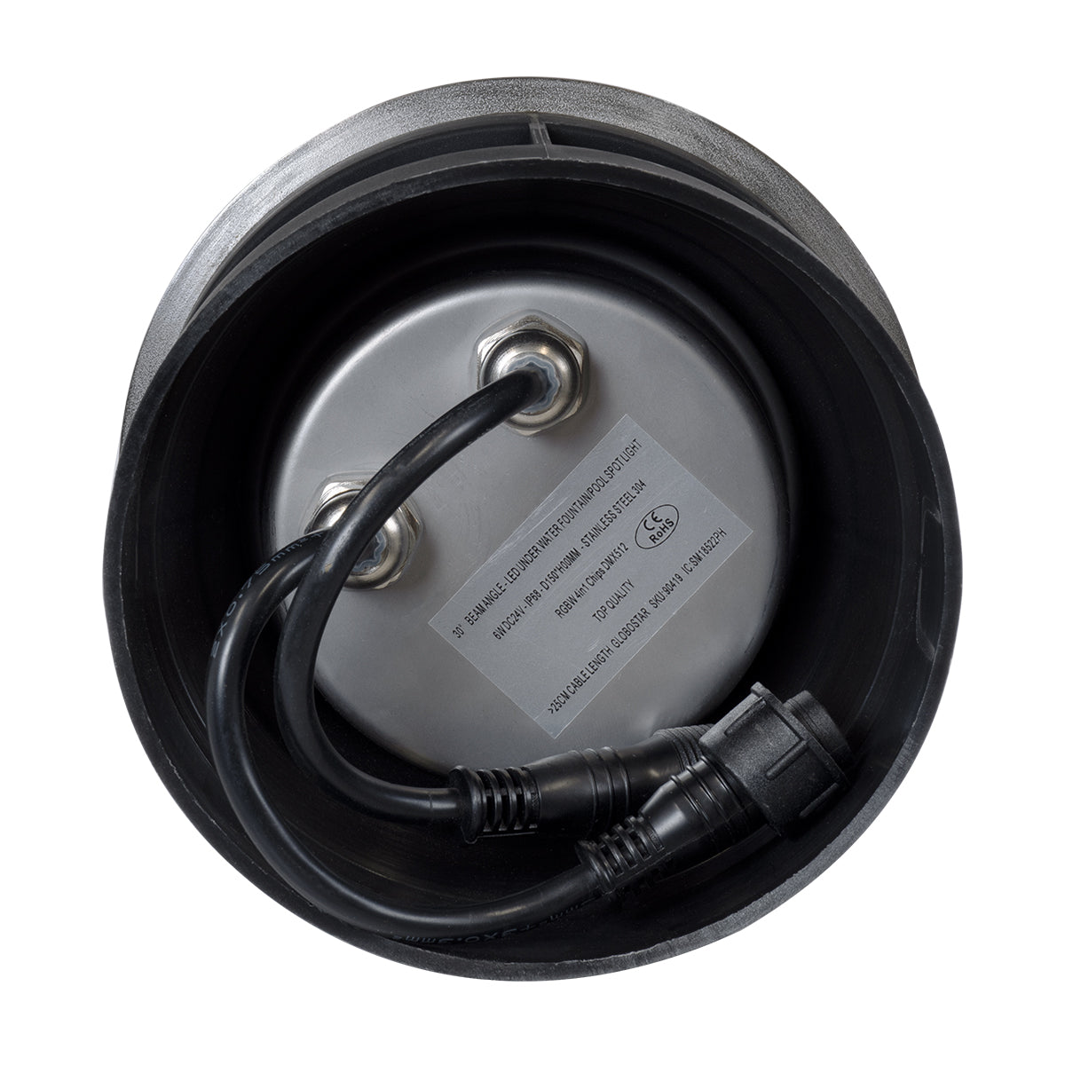 GloboStar® UNDERWATER-YUNI 90419 Υποβρύχιο Χωνευτό Φωτιστικό Σποτ Ειδικό για Σιντριβάνια LED 6W 510lm 30° DC 24V Αδιάβροχο IP68 Φ15 x Υ10cm RGBW DMX512 - Ανοξείδωτο Ατσάλι - 3 Years Warranty - ledmania.gr