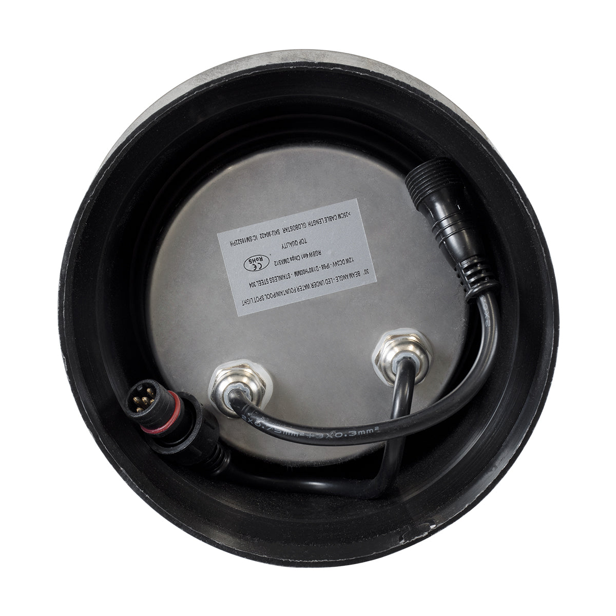 GloboStar® UNDERWATER-TUNI 90422 Υποβρύχιο Χωνευτό Φωτιστικό Σποτ Ειδικό για Σιντριβάνια LED 12W 1020lm 30° DC 24V Αδιάβροχο IP68 Φ18 x Υ11cm RGBW DMX512 - Ανοξείδωτο Ατσάλι - 3 Years Warranty - ledmania.gr