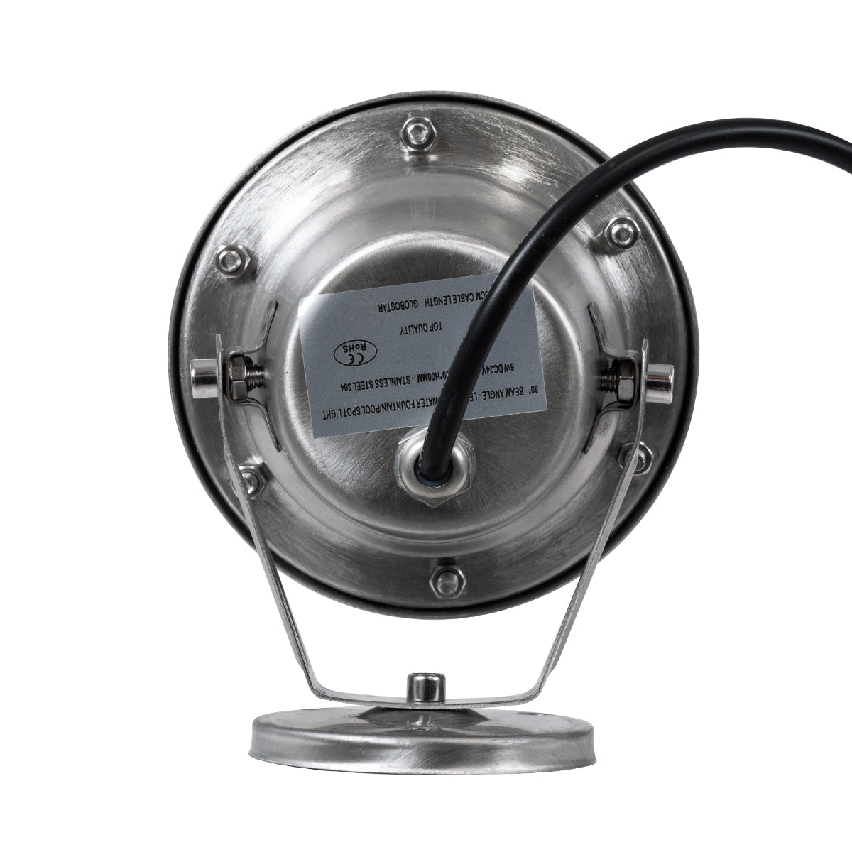 GloboStar® UNDERWATER-DEDY 90427 Υποβρύχιο Επιφανειακό Φωτιστικό Σποτ Ειδικό για Σιντριβάνια - Πισίνες - Τζακούζι LED 6W 600lm 30° DC 24V Αδιάβροχο IP68 Μ12 x Π7.5 x Υ14.5cm Ψυχρό Λευκό 6000K - Ανοξείδωτο Ατσάλι SS304 - 3 Years Warranty - ledmania.gr