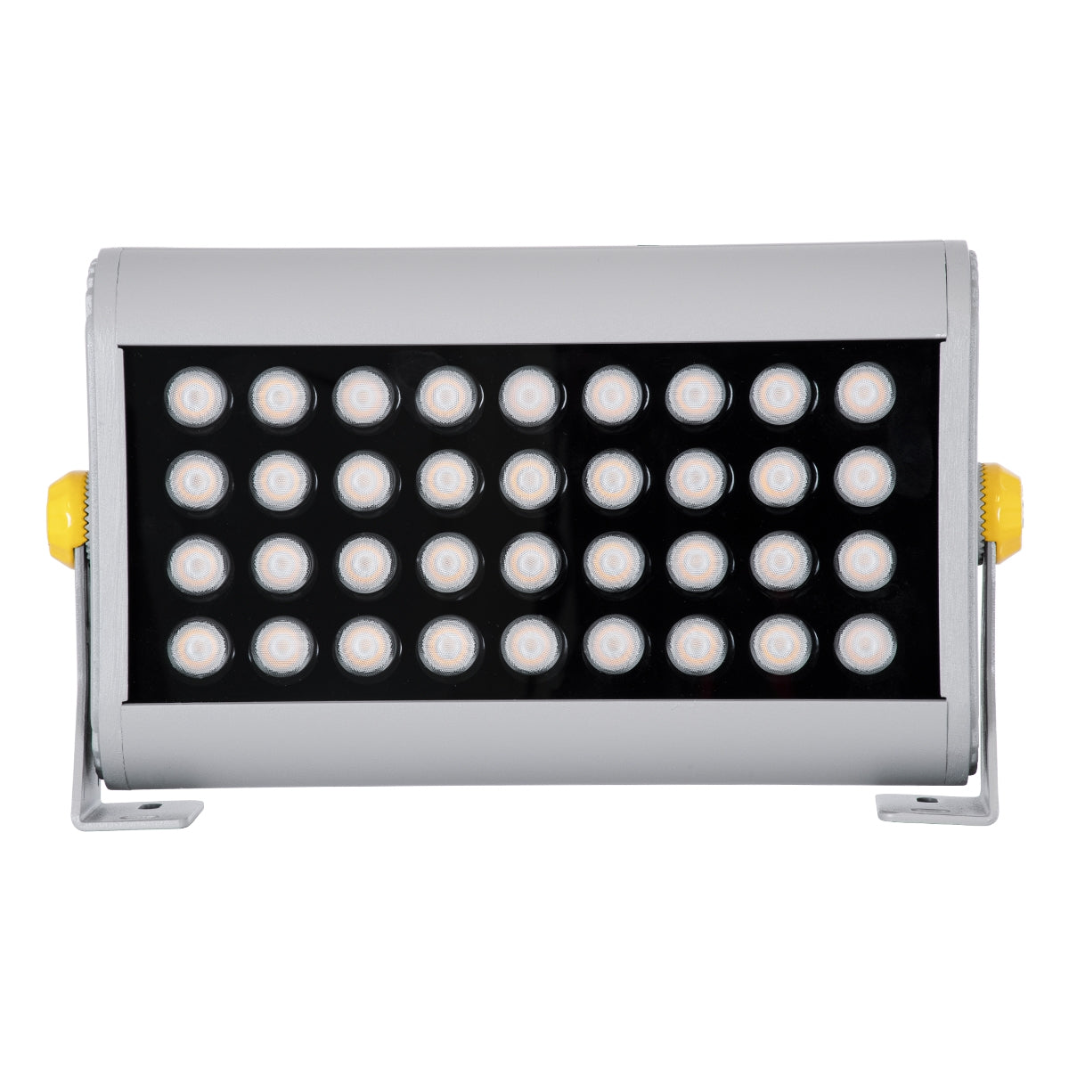 GloboStar® FLOOD-HENA 90445 Προβολέας Wall Washer για Φωτισμό Κτιρίων LED 36W 3060lm 30° AC 220-240V Αδιάβροχο IP67 Μ30 x Π6 x Υ17cm Αρχιτεκτονικό Πορτοκαλί 2200K - Ασημί - ledmania.gr