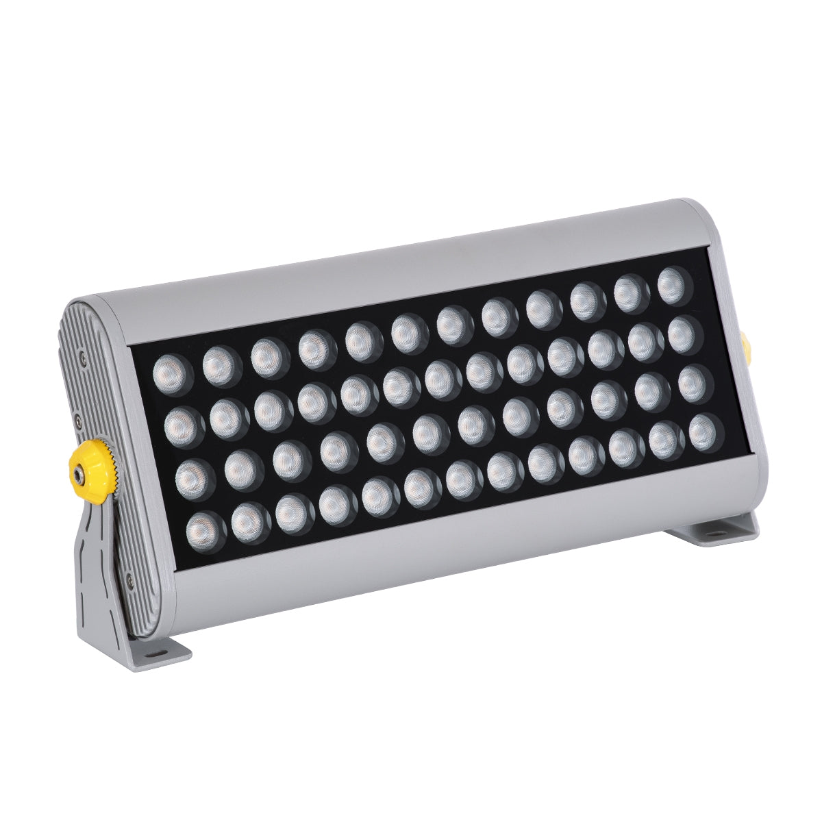 GloboStar® FLOOD-HENA 90446 Προβολέας Wall Washer για Φωτισμό Κτιρίων LED 48W 4080lm 30° AC 220-240V Αδιάβροχο IP67 Μ39 x Π6 x Υ17cm Αρχιτεκτονικό Πορτοκαλί 2200K - Ασημί - ledmania.gr