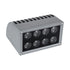 GloboStar® FLOOD-DENA 90485 Επιτοίχιος Προβολέας Wall Washer για Φωτισμό Κτιρίων - Απλίκα & Δαπέδου LED 16W 1440lm 5° DC 24V Αδιάβροχο IP67 Μ15.5 x Π13 x Υ9.1cm Θερμό Λευκό 2700K - Γκρι Ανθρακί - 3 Years Warranty - ledmania.gr