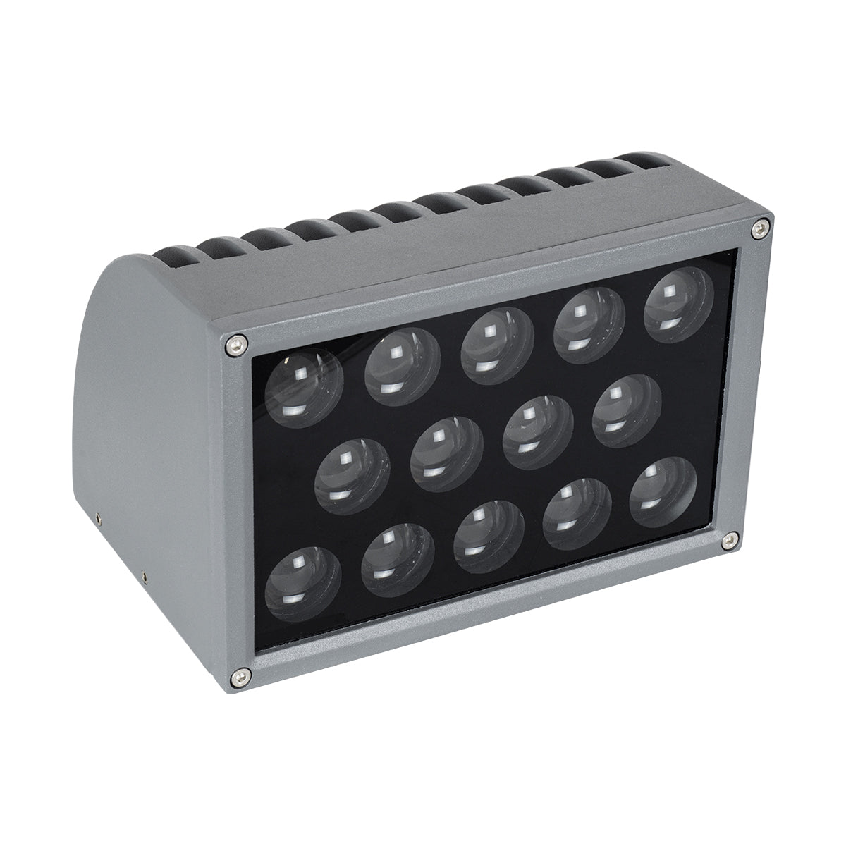 GloboStar® FLOOD-DENA 90487 Επιτοίχιος Προβολέας Wall Washer για Φωτισμό Κτιρίων - Απλίκα & Δαπέδου LED 30W 2700lm 5° DC 24V Αδιάβροχο IP67 Μ18.5 x Π13 x Υ12cm Θερμό Λευκό 2700K - Γκρι Ανθρακί - 3 Years Warranty - ledmania.gr