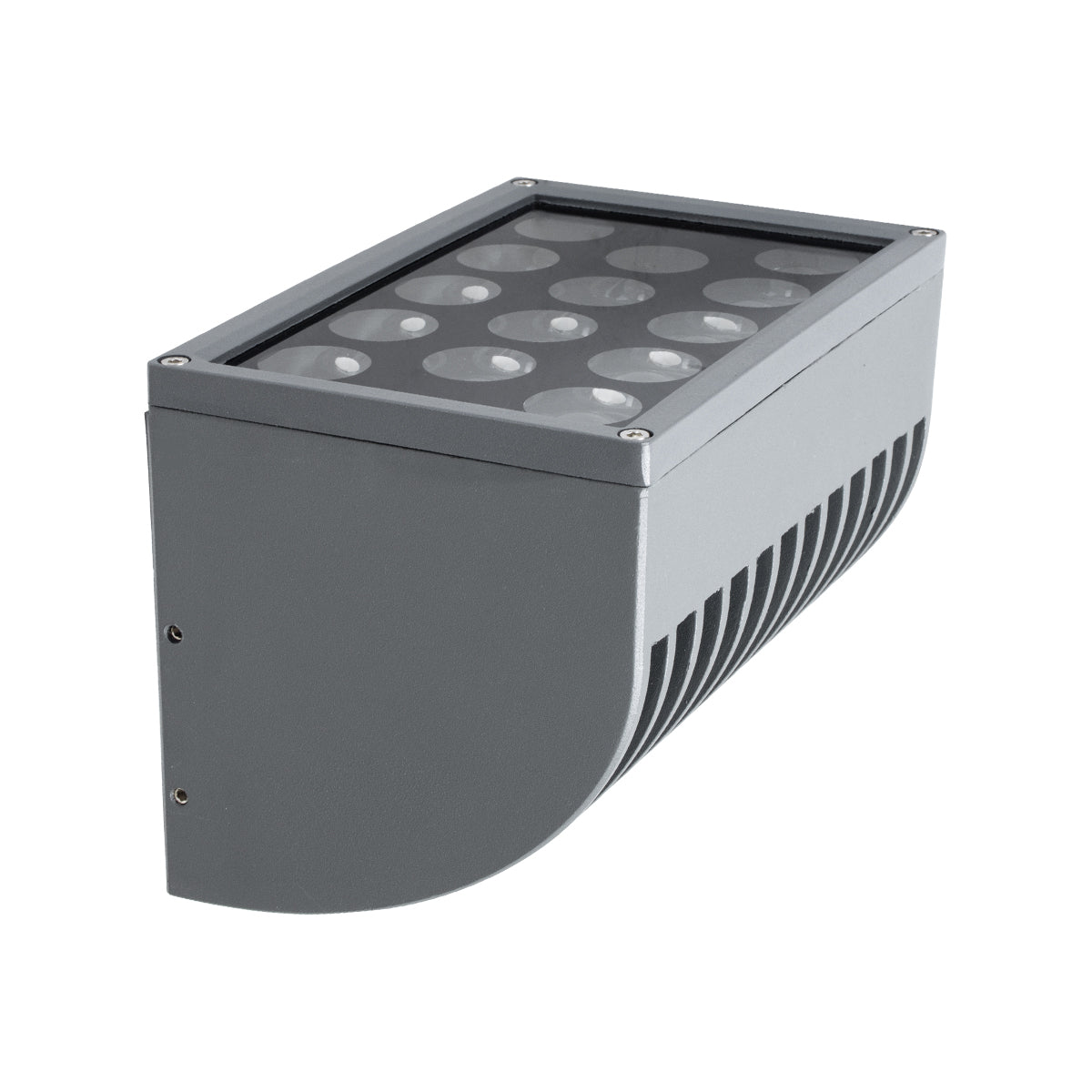 GloboStar® FLOOD-DENA 90488 Επιτοίχιος Προβολέας Wall Washer για Φωτισμό Κτιρίων - Απλίκα & Δαπέδου LED 30W 2850lm 5° DC 24V Αδιάβροχο IP67 Μ18.5 x Π13 x Υ12cm Φυσικό Λευκό 4500K - Γκρι Ανθρακί - 3 Years Warranty - ledmania.gr