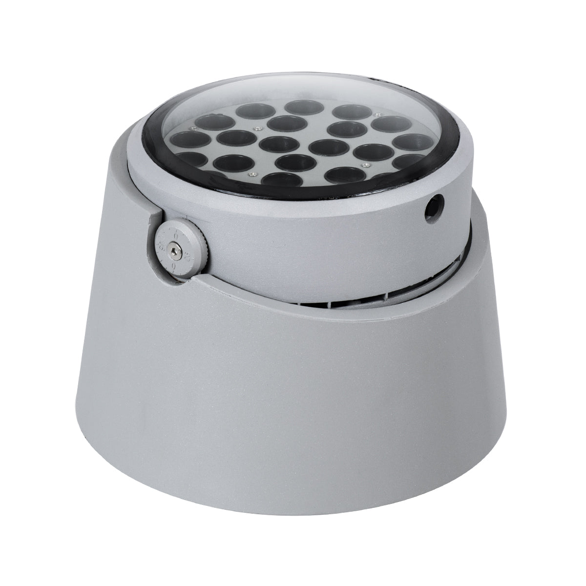 GloboStar® FLOOD-RANA 90490 Κινούμενος Προβολέας - Σποτ Φωτισμού Wall Washer για Φωτισμό Κτιρίων LED 36W 3420lm 5° DC 24V Αδιάβροχο IP67 Φ26.5 x Υ20cm Φυσικό Λευκό 4500K - Γκρι - 3 Years Warranty - ledmania.gr