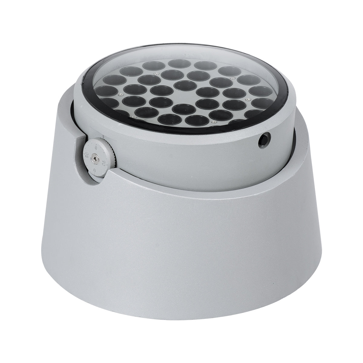 GloboStar® FLOOD-RANA 90491 Κινούμενος Προβολέας - Σποτ Φωτισμού Wall Washer για Φωτισμό Κτιρίων LED 60W 5400lm 5° DC 24V Αδιάβροχο IP67 Φ30 x Υ21cm Θερμό Λευκό 2700K - Γκρι - 3 Years Warranty - ledmania.gr