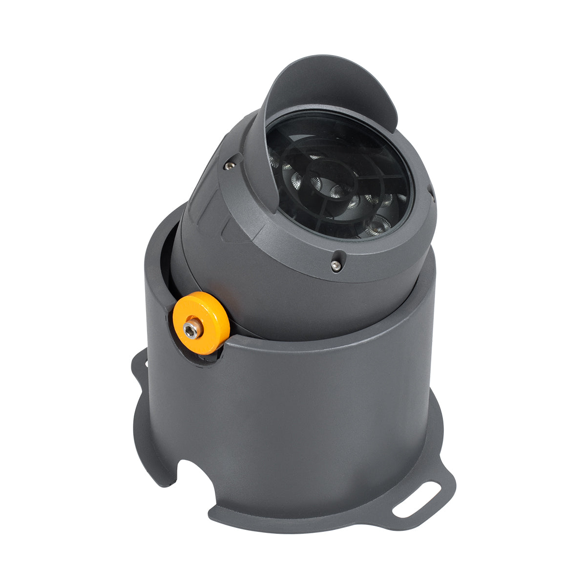 GloboStar® FLOOD-SIMA 90493 Κινούμενος Προβολέας - Σποτ Φωτισμού Wall Washer με Αντιθαμβωτική Γρίλια για Φωτισμό Κτιρίων LED 24W 2160lm 30° DC 24V Αδιάβροχο IP67 Μ14.5 x Π24.2 x Υ22.5cm Θερμό Λευκό 2700K - Γκρι Ανθρακί - 3 Years Warranty - ledmania.gr