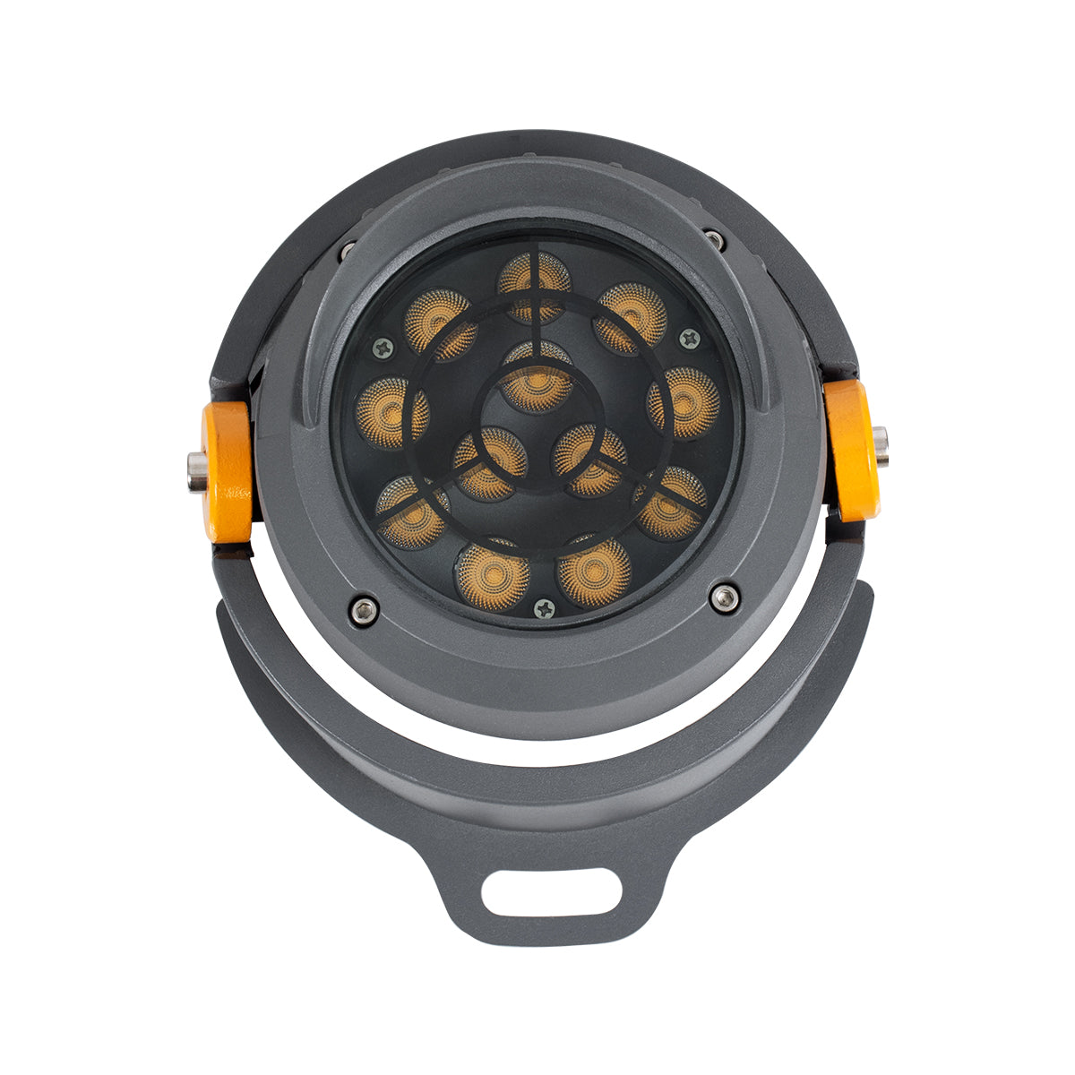 GloboStar® FLOOD-SIMA 90493 Κινούμενος Προβολέας - Σποτ Φωτισμού Wall Washer με Αντιθαμβωτική Γρίλια για Φωτισμό Κτιρίων LED 24W 2160lm 30° DC 24V Αδιάβροχο IP67 Μ14.5 x Π24.2 x Υ22.5cm Θερμό Λευκό 2700K - Γκρι Ανθρακί - 3 Years Warranty - ledmania.gr