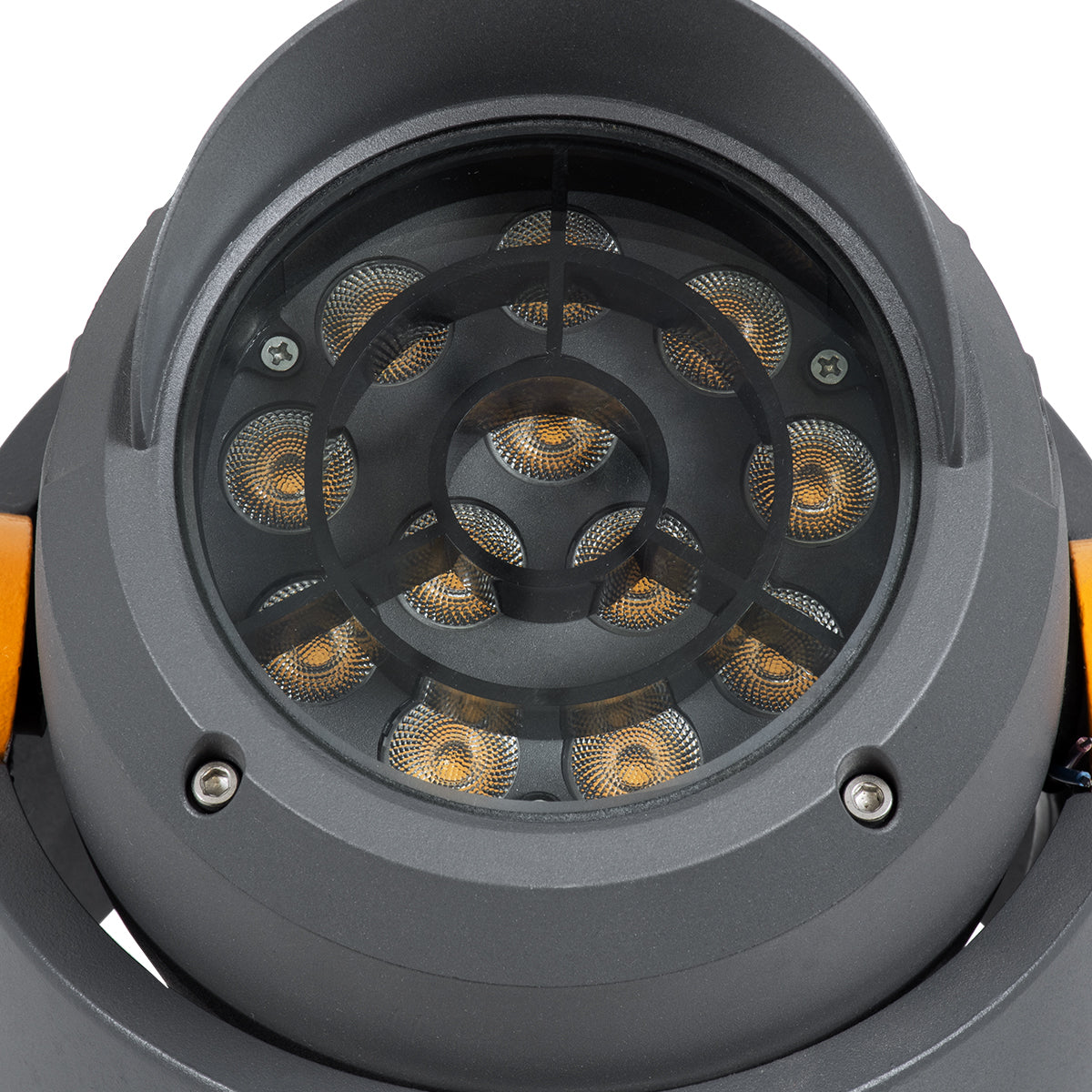 GloboStar® FLOOD-SIMA 90493 Κινούμενος Προβολέας - Σποτ Φωτισμού Wall Washer με Αντιθαμβωτική Γρίλια για Φωτισμό Κτιρίων LED 24W 2160lm 30° DC 24V Αδιάβροχο IP67 Μ14.5 x Π24.2 x Υ22.5cm Θερμό Λευκό 2700K - Γκρι Ανθρακί - 3 Years Warranty - ledmania.gr