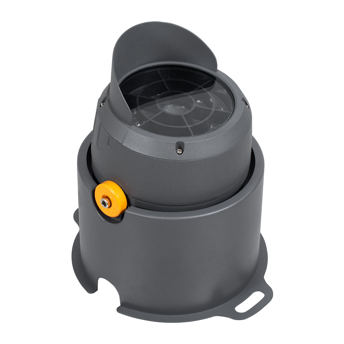 GloboStar® FLOOD-SIMA 90495 Κινούμενος Προβολέας - Σποτ Φωτισμού Wall Washer με Αντιθαμβωτική Γρίλια για Φωτισμό Κτιρίων LED 36W 3240lm 30° DC 24V Αδιάβροχο IP67 Μ21 x Π26 x Υ27cm Θερμό Λευκό 2700K - Γκρι Ανθρακί - 3 Years Warranty - ledmania.gr