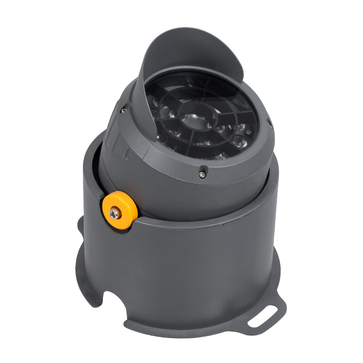 GloboStar® FLOOD-SIMA 90496 Κινούμενος Προβολέας - Σποτ Φωτισμού Wall Washer με Αντιθαμβωτική Γρίλια για Φωτισμό Κτιρίων LED 36W 3060lm 30° DC 24V Αδιάβροχο IP67 Μ21 x Π26 x Υ27cm RGBW DMX512 - Γκρι Ανθρακί - 3 Years Warranty - ledmania.gr