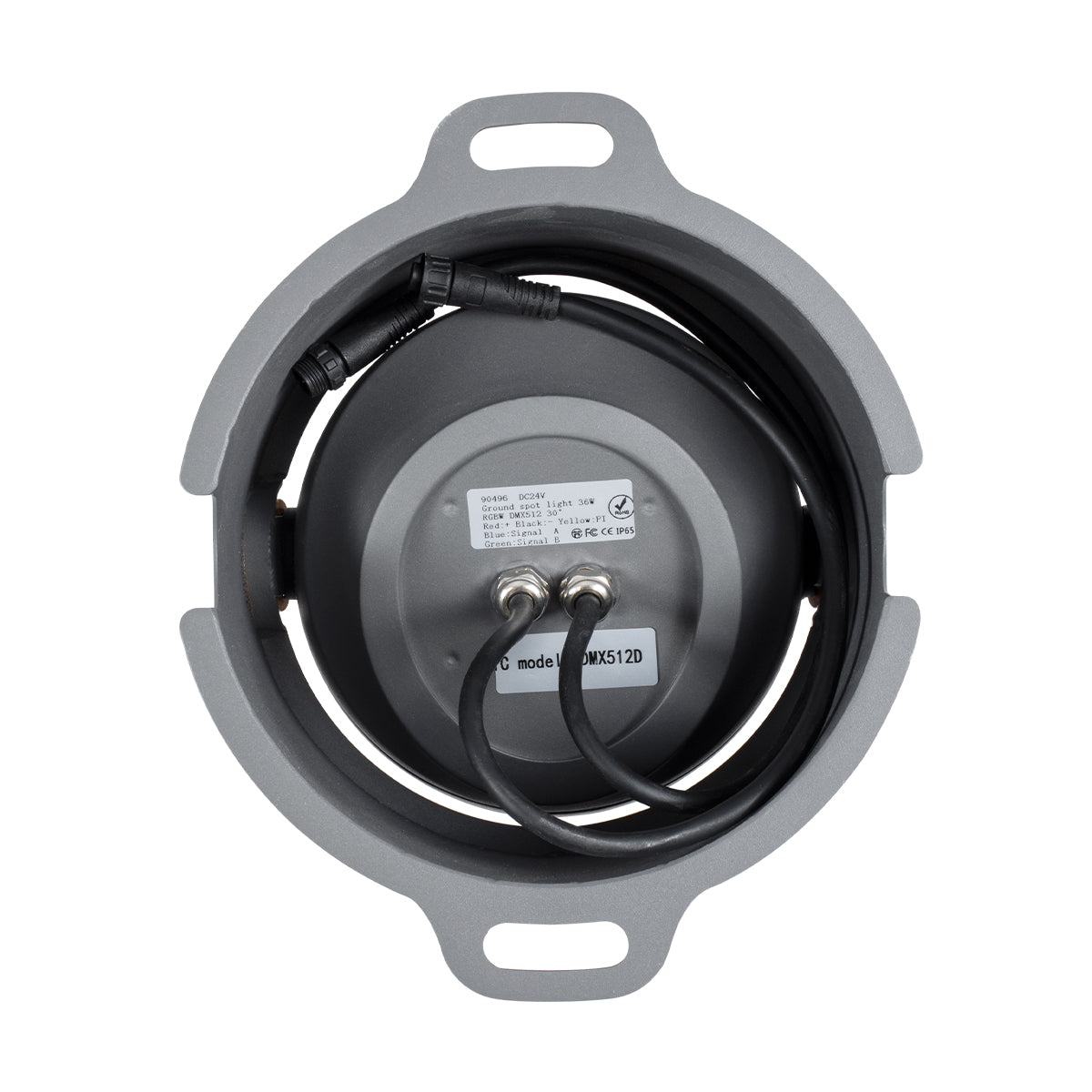 GloboStar® FLOOD-SIMA 90496 Κινούμενος Προβολέας - Σποτ Φωτισμού Wall Washer με Αντιθαμβωτική Γρίλια για Φωτισμό Κτιρίων LED 36W 3060lm 30° DC 24V Αδιάβροχο IP67 Μ21 x Π26 x Υ27cm RGBW DMX512 - Γκρι Ανθρακί - 3 Years Warranty - ledmania.gr