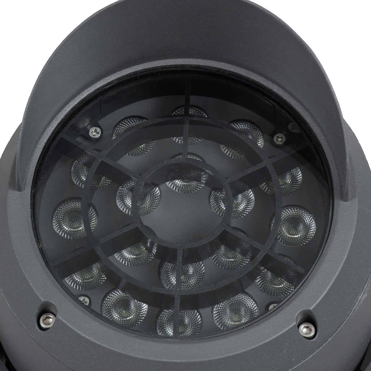 GloboStar® FLOOD-SIMA 90496 Κινούμενος Προβολέας - Σποτ Φωτισμού Wall Washer με Αντιθαμβωτική Γρίλια για Φωτισμό Κτιρίων LED 36W 3060lm 30° DC 24V Αδιάβροχο IP67 Μ21 x Π26 x Υ27cm RGBW DMX512 - Γκρι Ανθρακί - 3 Years Warranty - ledmania.gr