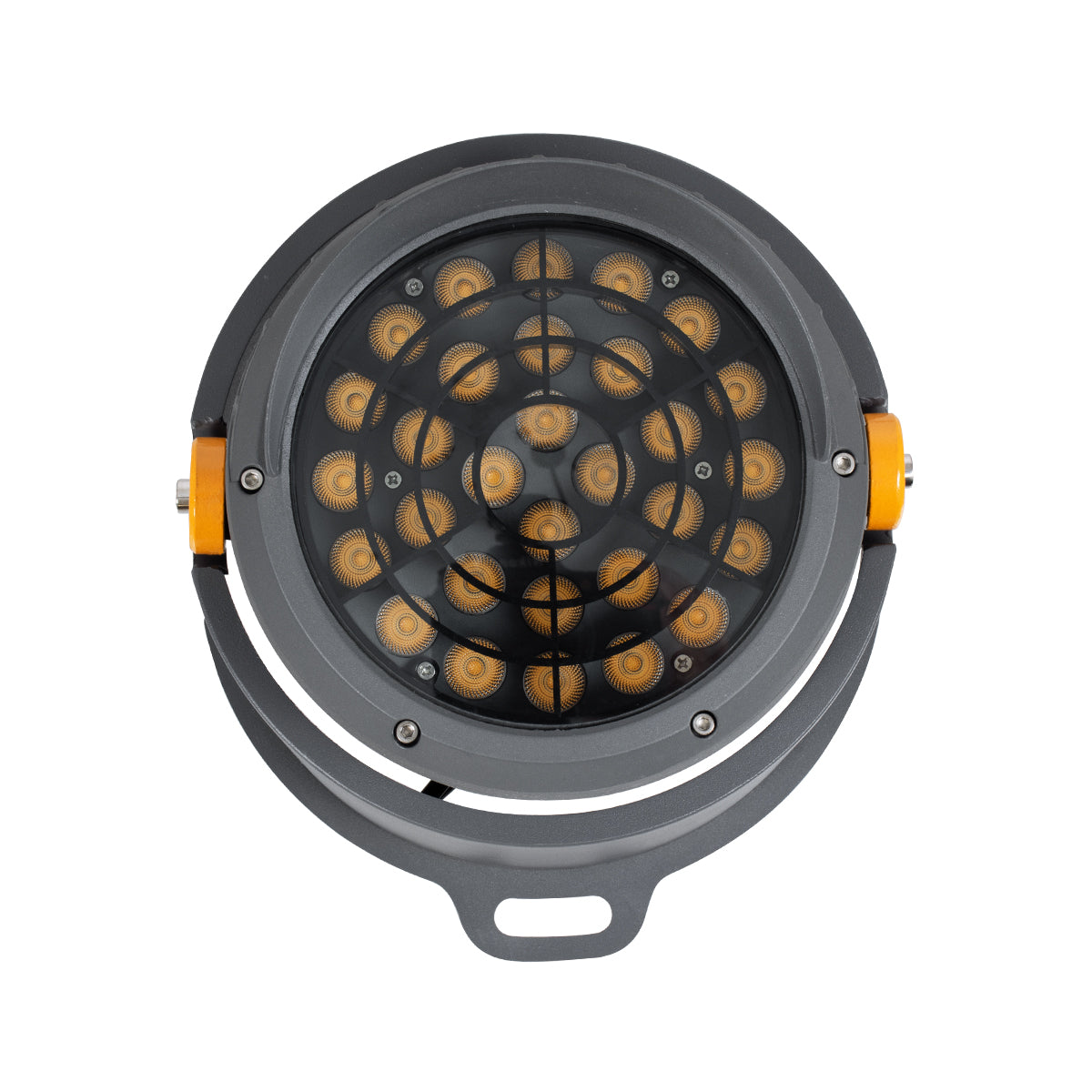 GloboStar® FLOOD-SIMA 90497 Κινούμενος Προβολέας - Σποτ Φωτισμού Wall Washer με Αντιθαμβωτική Γρίλια για Φωτισμό Κτιρίων LED 60W 5400lm 30° DC 24V Αδιάβροχο IP67 Μ29 x Π24 x Υ28.5cm Θερμό Λευκό 2700K - Γκρι Ανθρακί - 3 Years Warranty - ledmania.gr