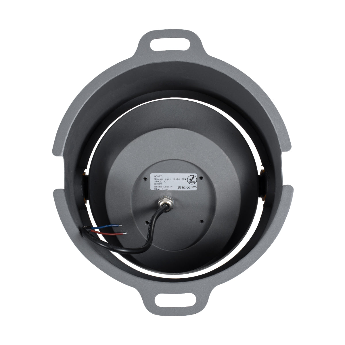 GloboStar® FLOOD-SIMA 90497 Κινούμενος Προβολέας - Σποτ Φωτισμού Wall Washer με Αντιθαμβωτική Γρίλια για Φωτισμό Κτιρίων LED 60W 5400lm 30° DC 24V Αδιάβροχο IP67 Μ29 x Π24 x Υ28.5cm Θερμό Λευκό 2700K - Γκρι Ανθρακί - 3 Years Warranty - ledmania.gr