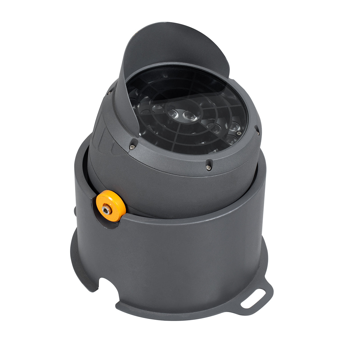 GloboStar® FLOOD-SIMA 90498 Κινούμενος Προβολέας - Σποτ Φωτισμού Wall Washer με Αντιθαμβωτική Γρίλια για Φωτισμό Κτιρίων LED 60W 5100lm 30° DC 24V Αδιάβροχο IP67 Μ29 x Π24 x Υ28.5cm RGBW DMX512 - Γκρι Ανθρακί - 3 Years Warranty - ledmania.gr