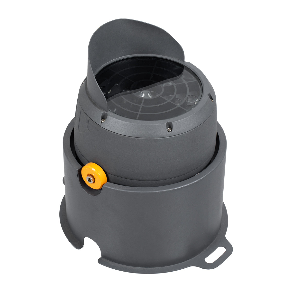 GloboStar® FLOOD-SIMA 90498 Κινούμενος Προβολέας - Σποτ Φωτισμού Wall Washer με Αντιθαμβωτική Γρίλια για Φωτισμό Κτιρίων LED 60W 5100lm 30° DC 24V Αδιάβροχο IP67 Μ29 x Π24 x Υ28.5cm RGBW DMX512 - Γκρι Ανθρακί - 3 Years Warranty - ledmania.gr