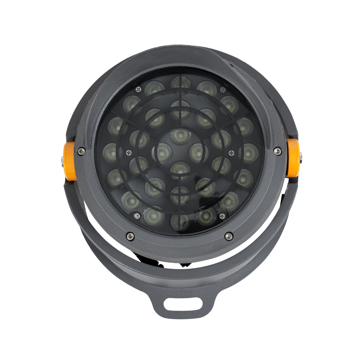 GloboStar® FLOOD-SIMA 90498 Κινούμενος Προβολέας - Σποτ Φωτισμού Wall Washer με Αντιθαμβωτική Γρίλια για Φωτισμό Κτιρίων LED 60W 5100lm 30° DC 24V Αδιάβροχο IP67 Μ29 x Π24 x Υ28.5cm RGBW DMX512 - Γκρι Ανθρακί - 3 Years Warranty - ledmania.gr