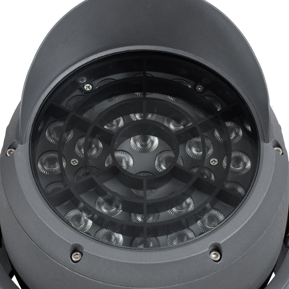 GloboStar® FLOOD-SIMA 90498 Κινούμενος Προβολέας - Σποτ Φωτισμού Wall Washer με Αντιθαμβωτική Γρίλια για Φωτισμό Κτιρίων LED 60W 5100lm 30° DC 24V Αδιάβροχο IP67 Μ29 x Π24 x Υ28.5cm RGBW DMX512 - Γκρι Ανθρακί - 3 Years Warranty - ledmania.gr