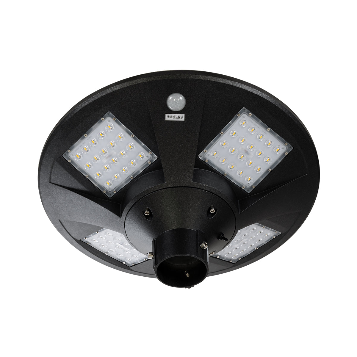 GloboStar® PARK 90501 Αυτόνομο Αδιάβροχο IP65 Ηλιακό Φωτοβολταϊκό Φωτιστικό Στύλου / Κολώνας Πλατείας LED 25W με Ανιχνευτή Κίνησης, Αισθητήρα Νυχτός και Ασύρματο Χειριστήριο Θερμό Λευκό 2700K Φ50 x Υ20cm - ledmania.gr