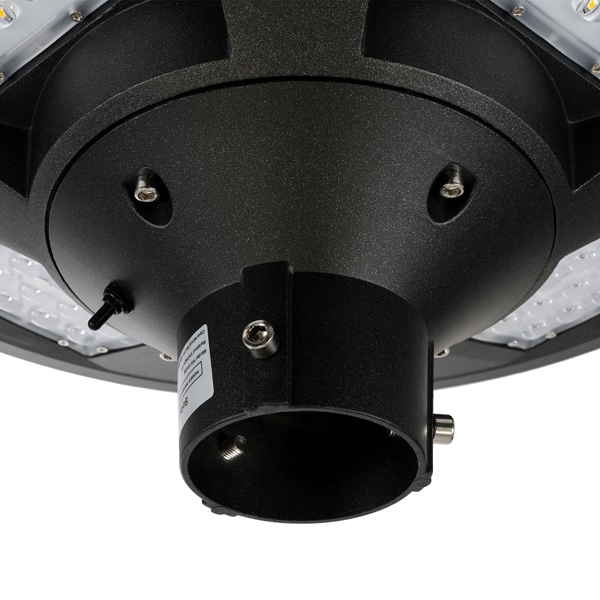 GloboStar® PARK 90501 Αυτόνομο Αδιάβροχο IP65 Ηλιακό Φωτοβολταϊκό Φωτιστικό Στύλου / Κολώνας Πλατείας LED 25W με Ανιχνευτή Κίνησης, Αισθητήρα Νυχτός και Ασύρματο Χειριστήριο Θερμό Λευκό 2700K Φ50 x Υ20cm - ledmania.gr
