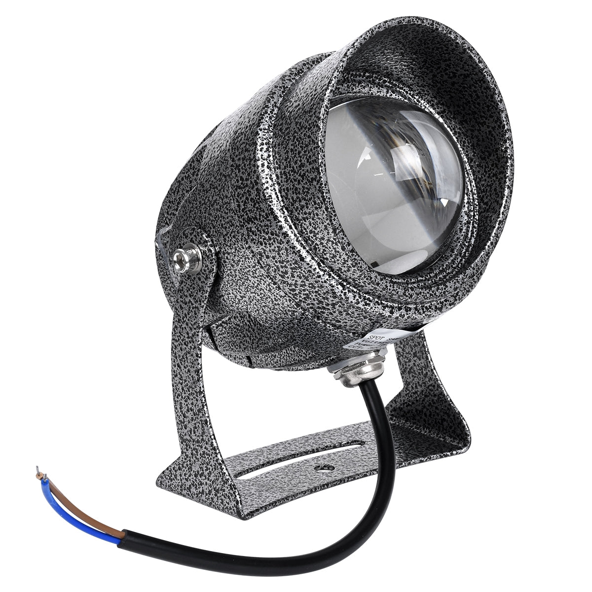 GloboStar® SPOT-XENIA 90509 Σποτ Φωτισμου Wall Washer LED 16W 1600lm 3° DC 24V Αδιάβροχο IP65 Φ9 x Υ12cm Ψυχρό Λευκό 6000K - Σφυρήλατο Γκρι - ledmania.gr