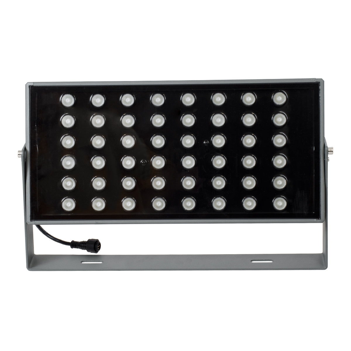 GloboStar® FLOOD-ZANA 90559 Προβολέας Wall Washer για Φωτισμό Κτιρίων LED 100W 8500lm 30° DC 24V Αδιάβροχο IP65 Μ45.5 x Π28 x Υ10cm RGBW DMX512 - Γκρι Ανθρακί - 3 Years Warranty - ledmania.gr