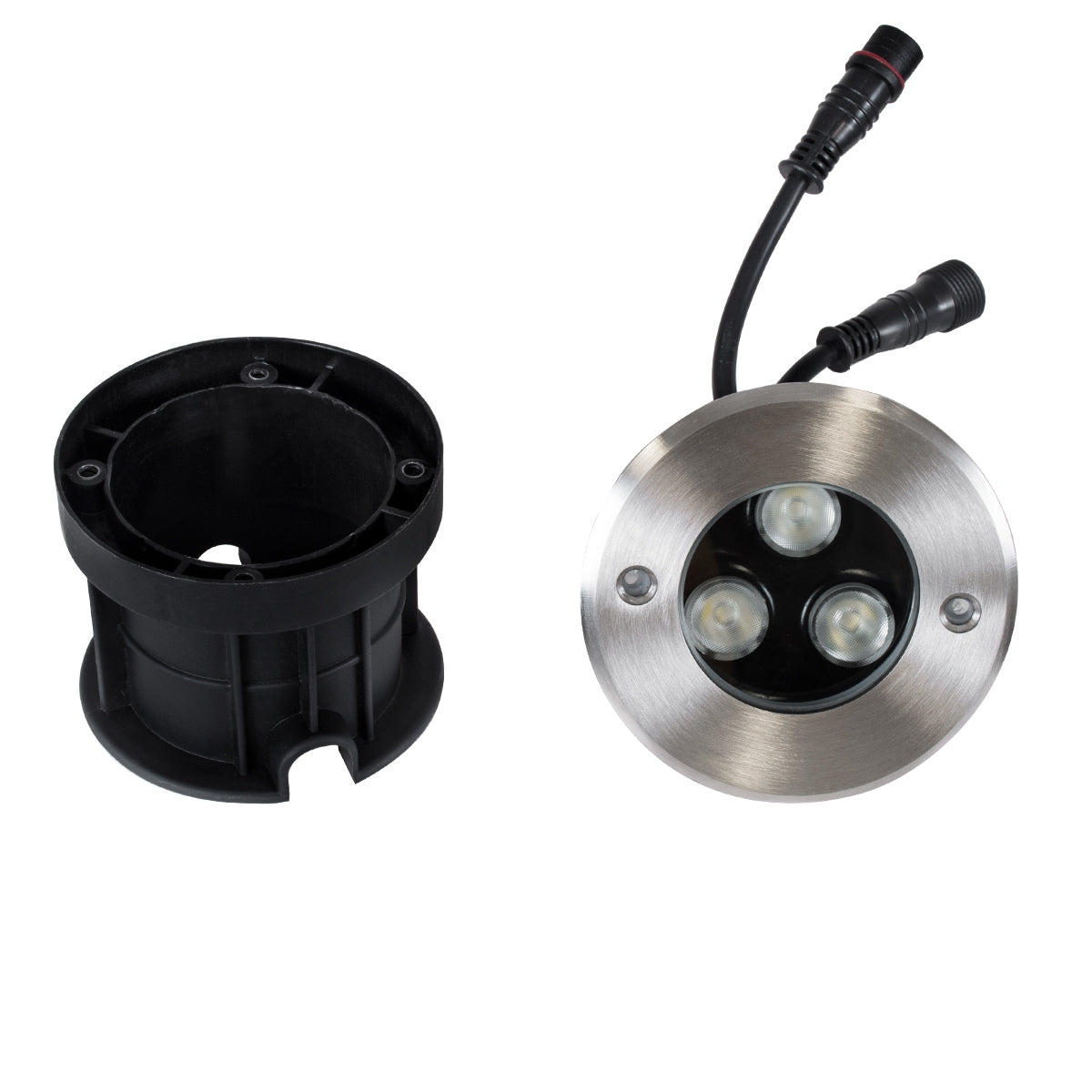 GloboStar® UNDERWATER-JULIA 90564 Υποβρύχιο Χωνευτό Φωτιστικό Σποτ Ειδικό για Σιντριβάνια LED 3W 255lm 15° DC 24V Αδιάβροχο IP68 Φ10 x Υ7.5cm RGBW DMX512 - Ανοξείδωτο Ατσάλι - 3 Years Warranty - ledmania.gr
