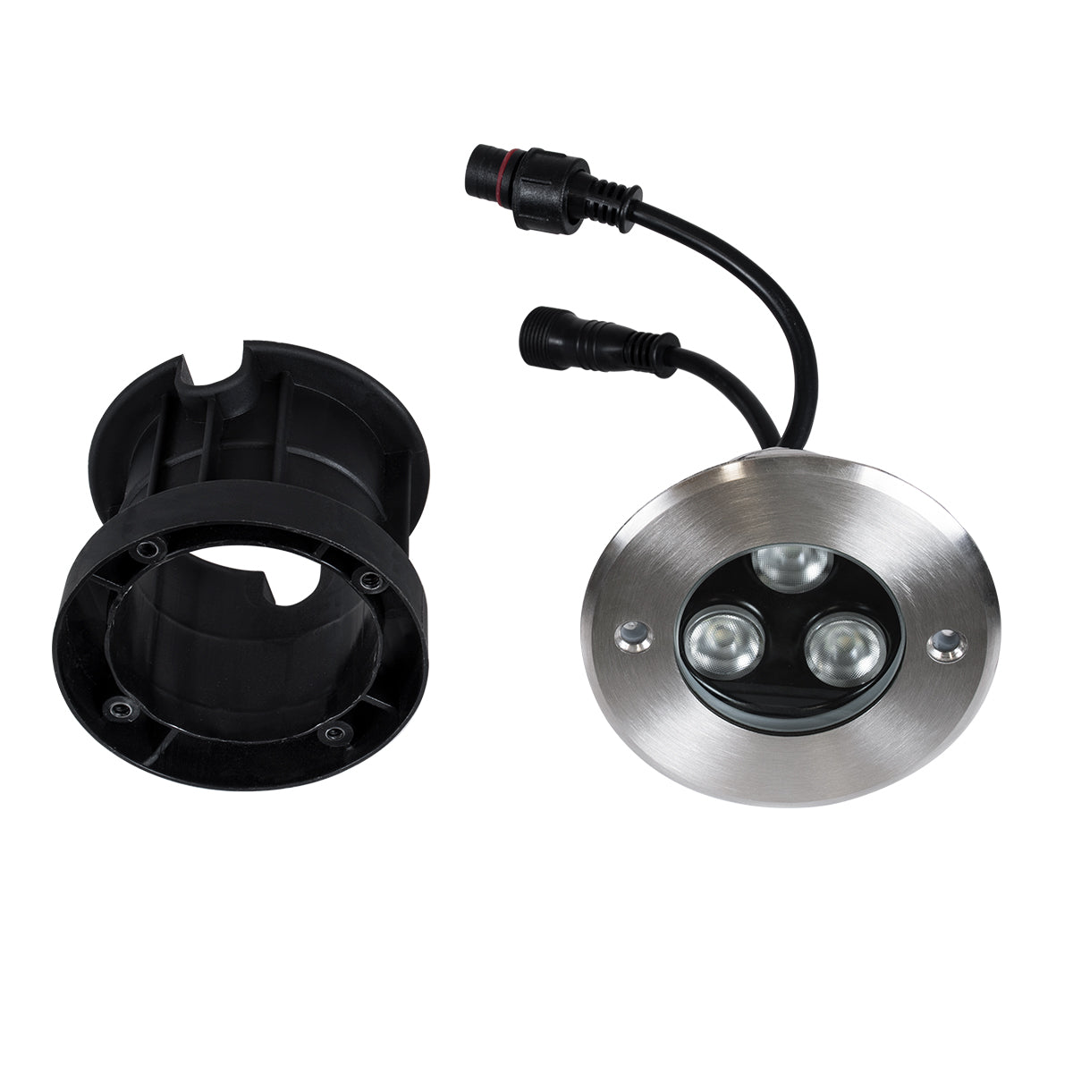 GloboStar® UNDERWATER-JULIA 90564 Υποβρύχιο Χωνευτό Φωτιστικό Σποτ Ειδικό για Σιντριβάνια LED 3W 255lm 15° DC 24V Αδιάβροχο IP68 Φ10 x Υ7.5cm RGBW DMX512 - Ανοξείδωτο Ατσάλι - 3 Years Warranty - ledmania.gr