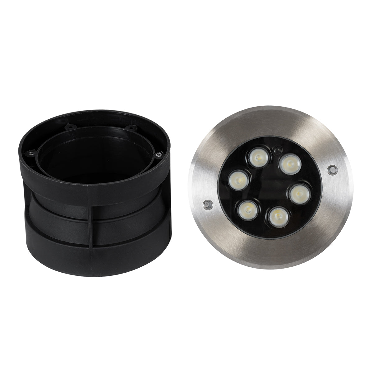 GloboStar® UNDERWATER-JULIA 90567 Υποβρύχιο Χωνευτό Φωτιστικό Σποτ Ειδικό για Σιντριβάνια LED 6W 510lm 15° DC 24V Αδιάβροχο IP68 Φ17 x Υ10.2cm RGBW DMX512 - Ανοξείδωτο Ατσάλι - 3 Years Warranty - ledmania.gr
